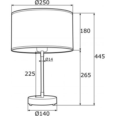 Argon Kaser lampa stołowa 1x15W biały/szary/mosiądz 4298
