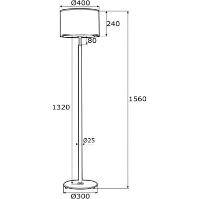 Argon Metis lampa stojąca 1x15W czarny/złoty/mosiądz 4346
