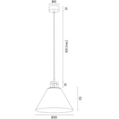 Argon Orte lampa wisząca 1x15W czarny/mosiądz 4915