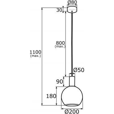 Argon Sagunto lampa wisząca 1x15W opal mat/mosiądz 4357