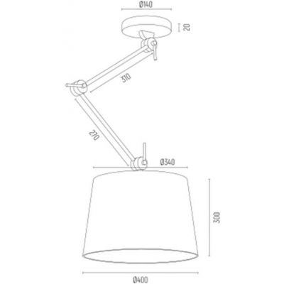 Argon Zakyntos lampa wisząca 1x15W biały/chrom 3548