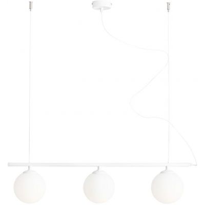 Aldex Beryl Glass lampa wisząca 3x10 W biała 1006E