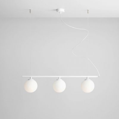 Aldex Beryl Glass lampa wisząca 3x10 W biała 1006E