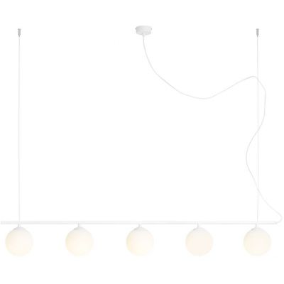 Aldex Beryl lampa wisząca 5x10 W biała 1006F