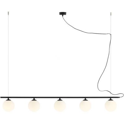Aldex Beryl lampa wisząca 5x10 W czarna 1006F1