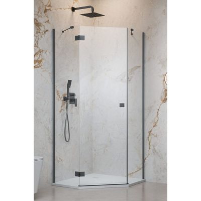 Radaway Essenza 8 Brushed GunMetal PTJ drzwi prysznicowe 59,7 cm uchylne gunmetal szczotkowany/szkło przezroczyste 10490000-92-01L