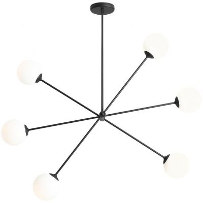 Aldex Ohio lampa podsufitowa 6x10 W czarna 1081PL_K1