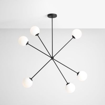 Aldex Ohio lampa podsufitowa 6x10 W czarna 1081PL_K1