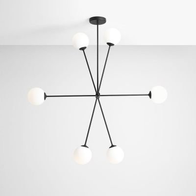 Aldex Ohio lampa podsufitowa 6x10 W czarna 1081PL_K1