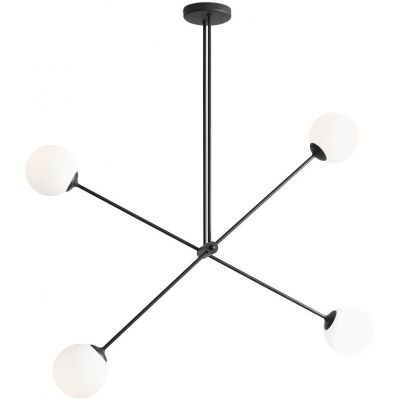 Aldex Ohio lampa podsufitowa 4x10 W czarna 1081PL_L1