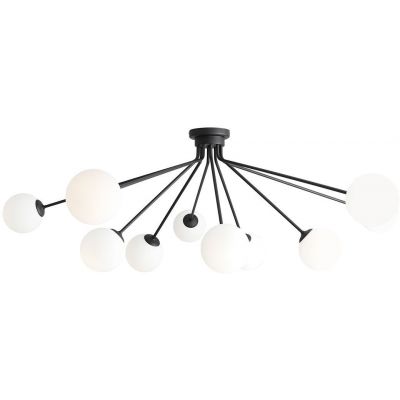 Aldex Holm lampa podsufitowa 10x10 W czarna 1082PL_M1