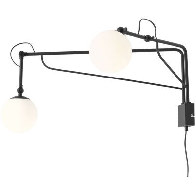 Aldex Soho Glass kinkiet 2x10 W czarny 1105D1