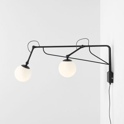 Aldex Soho Glass kinkiet 2x10 W czarny 1105D1