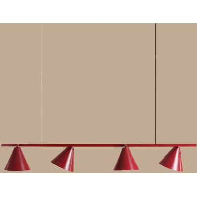 Aldex Form lampa wisząca 4x15 W czerwona 1108L15