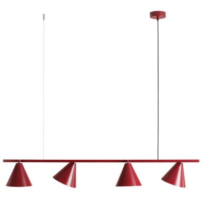 Aldex Form lampa wisząca 4x15 W czerwona 1108L15