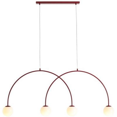 Aldex Una lampa wisząca 4x10 W czerwona 1116L15_L