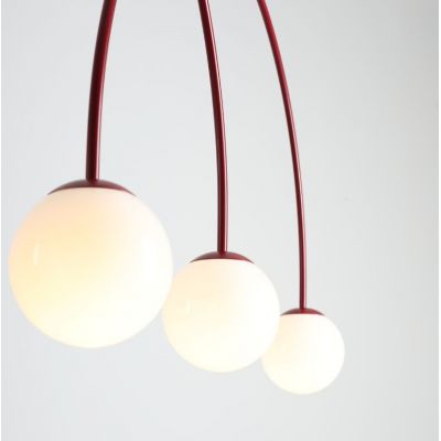 Aldex Una lampa wisząca 4x10 W czerwona 1116L15_L