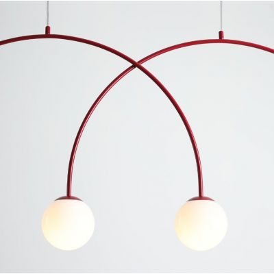 Aldex Una lampa wisząca 4x10 W czerwona 1116L15_L