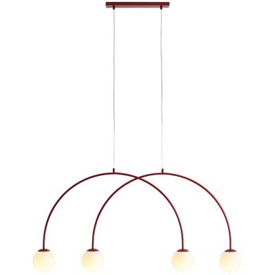 Aldex Una lampa wisząca 4x10 W czerwona 1116L15_S