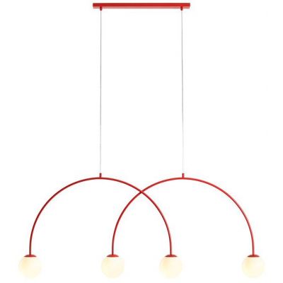 Aldex Una lampa wisząca 4x10 W czerwona 1116L19_L