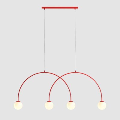 Aldex Una lampa wisząca 4x10 W czerwona 1116L19_L