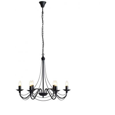 Aldex Róża lampa wisząca 6x10 W czarna 397K1