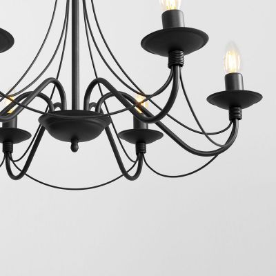 Aldex Róża lampa wisząca 6x10 W czarna 397K1