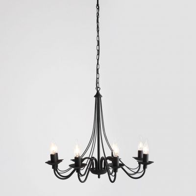 Aldex Róża lampa wisząca 8x10 W czarna 397P1