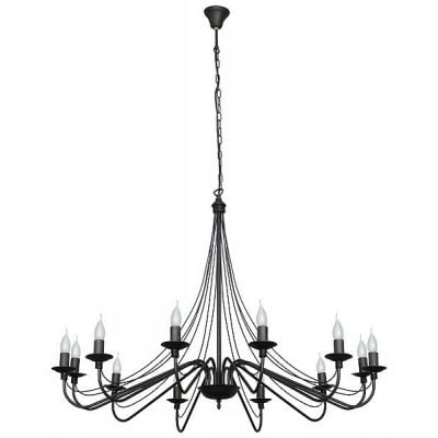 Aldex Róża lampa wisząca 12x10 W czarna 397R1