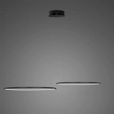 Altavola Design Ledowe Okręgi lampa wisząca 2x38 W czarna LA074/CO2_60_in_3k_BLACK