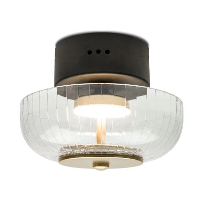 Altavola Design Vitrum lampa podsufitowa 1x7,2W LED czarny mat/złoto satyna/transparent LA104/CW
