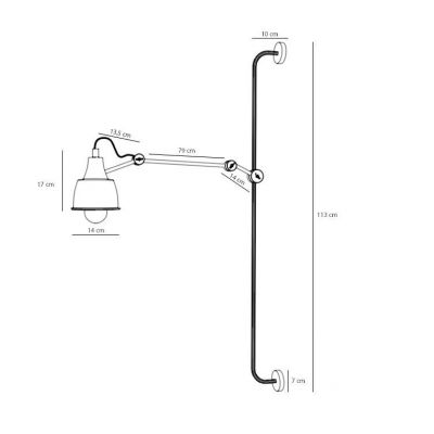 Aldex Dron kinkiet 1x15 W czarny 997C1
