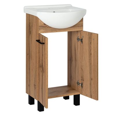 Astor Lupo Wotan umywalka z szafką 46 cm dąb AM-LUD-453-2N