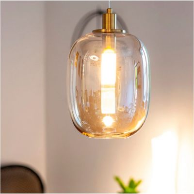 Altavola Design Polar lampa wisząca 1x6 W złota-bursztynowa LA019/P_amber