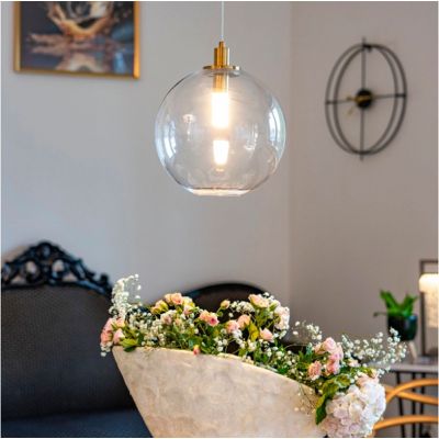 Altavola Design Polar lampa wisząca 1x6 W przezroczysta-złota LA019/P_clear