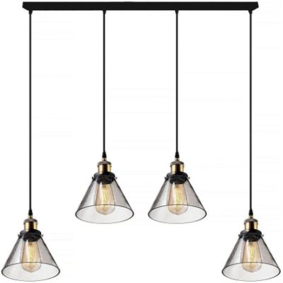 Altavola Design New York Loft lampa wisząca 4x40 W mosiądz-przydymiona LA034/CL4_smoky