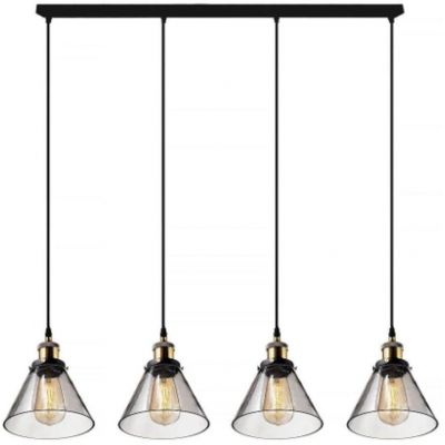 Altavola Design New York Loft lampa wisząca 4x40 W mosiądz-przydymiona LA034/CL4_smoky