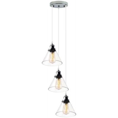 Altavola Design New York Loft lampa wisząca 3x40 W chrom-przezroczysta LA034/CO3_chrom