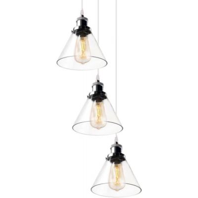 Altavola Design New York Loft lampa wisząca 3x40 W chrom-przezroczysta LA034/CO3_chrom