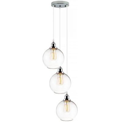 Altavola Design New York Loft lampa wisząca 3x40 W chrom-przezroczysta LA035/CO3_chrom