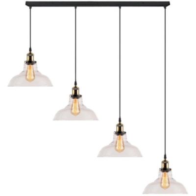 Altavola Design New York Loft lampa wisząca 4x40 W mosiądz-przezroczysta LA040/CL4_clear