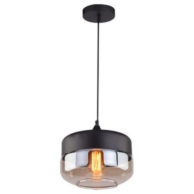 Altavola Design Manhattan Chic lampa wisząca 1x60W czarny mat/bursztynowy/perłowy LA053/P