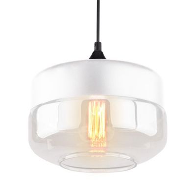 Altavola Design Manhattan Chic lampa wisząca 1x60W biały mat/przezroczysty LA053/P_white