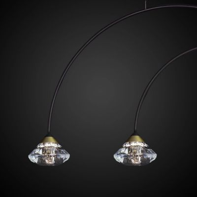 Altavola Design Tiffany lampa wisząca 3x3W LED czarny mat/złoty satynowy LA059/CL1_black