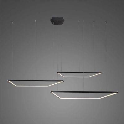 Altavola Design Ledowe Kwadraty lampa wisząca 86W czarny LA072/CO3_80_in_4k_black