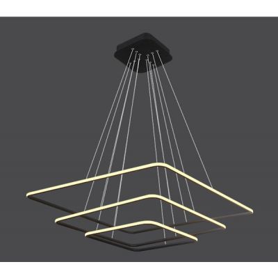 Altavola Design Ledowe Kwadraty lampa wisząca 116W czarna LA072/P_80_out_3k_black