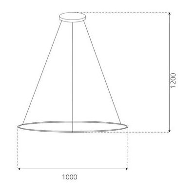 Altavola Design Led Shape lampa wisząca 1x38 W srebrna LA073/P_100_in_3k_silver_dimm