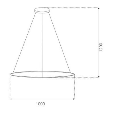 Altavola Design Led Shape lampa wisząca 1x38 W srebrna LA073/P_100_in_3k_silver