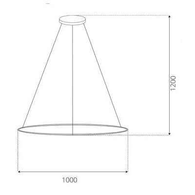 Altavola Design Led Shape lampa wisząca 1x38 W srebrna LA073/P_100_in_4k_silver_dimm