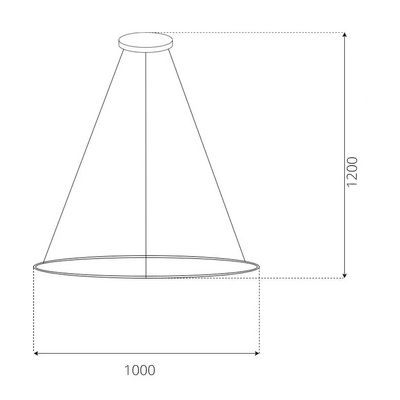 Altavola Design Led Shape lampa wisząca 1x38 W srebrna LA073/P_100_in_4k_silver